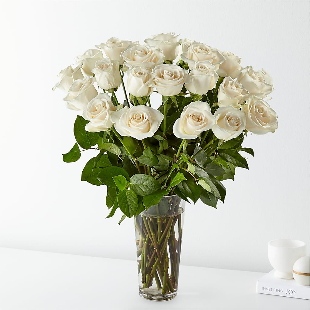 Long Stem White Rose Bouquet – Pequa Park Florists Inc, Massapequa NY