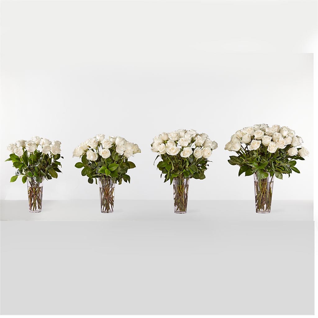 Long Stem White Rose Bouquet – Pequa Park Florists Inc, Massapequa NY