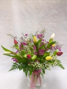 Pequa mixed tulip vase – Pequa Park Florists Inc, Massapequa NY