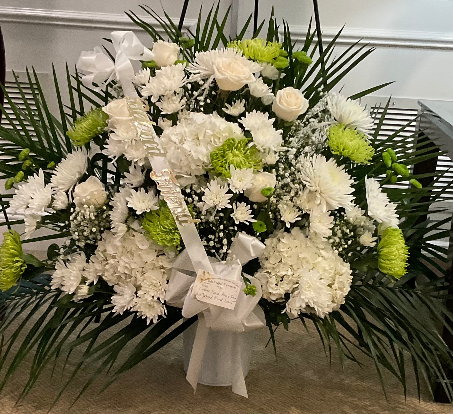 Pequa White and Greens – Pequa Park Florists Inc, Massapequa NY