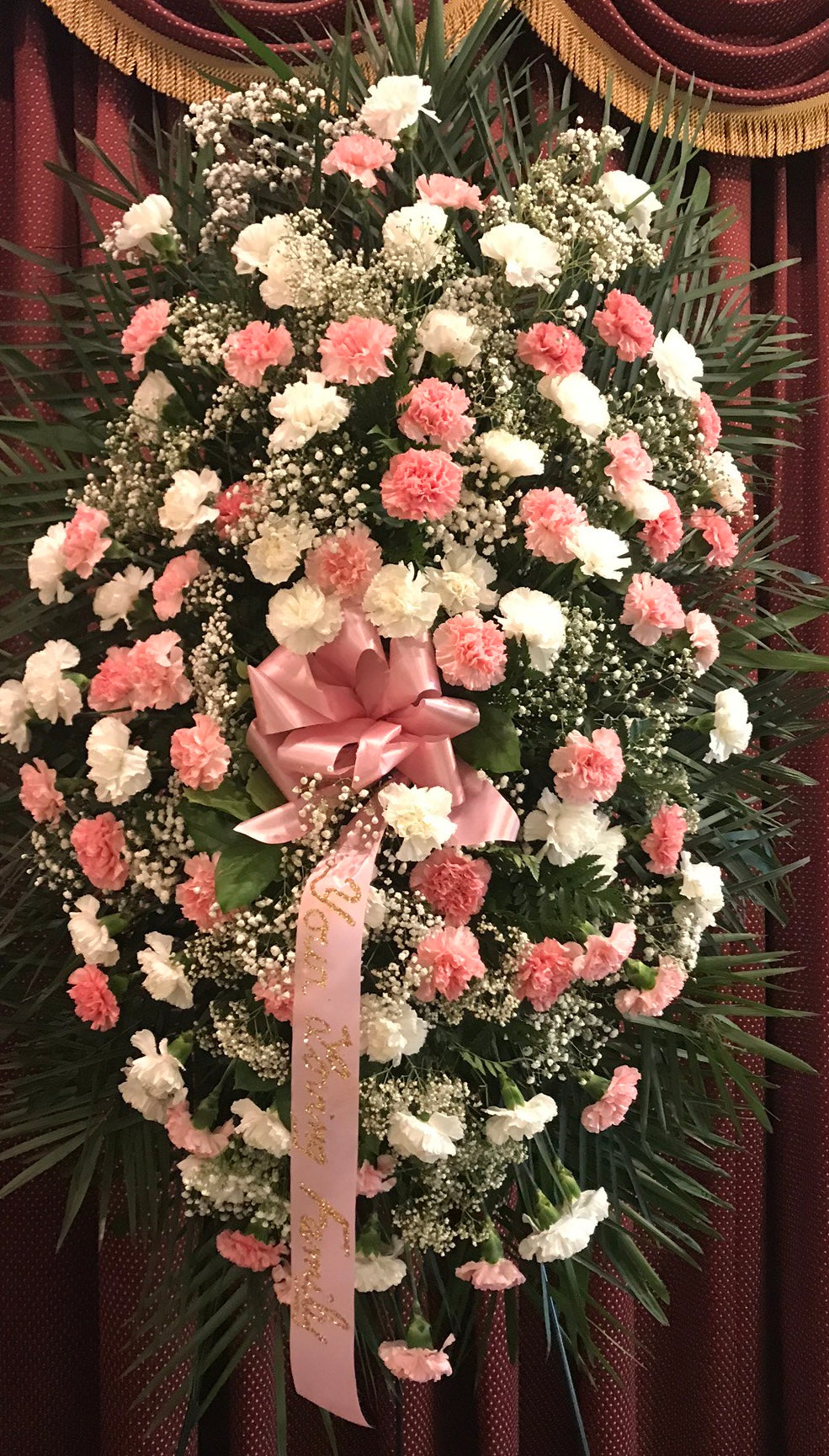 Pequa pink and white carns – Pequa Park Florists Inc, Massapequa NY
