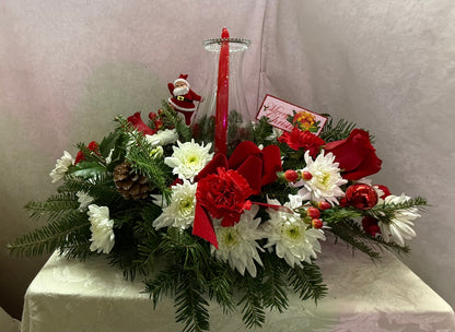 P Christmas Globe –  Pequa Park Florists Inc, Massapequa NY