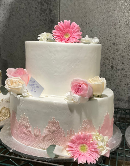 p pink cake –  Pequa Park Florists Inc, Massapequa NY