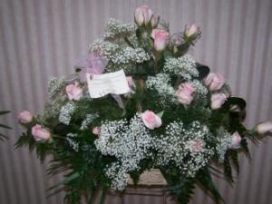 Pequa Pink Rose Sympathy Basket