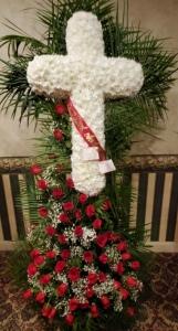 psolidwhitecross –  Pequa Park Florists Inc, Massapequa NY