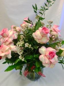 Pequa Valentine's Day Esperanza Roses/waxflowe