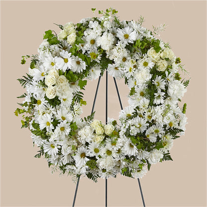 Faithful Wishes Wreath –  Pequa Park Florists Inc, Massapequa NY