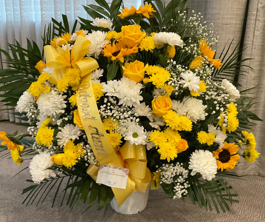 Pequa Sunflower, White and Yellow Flowers